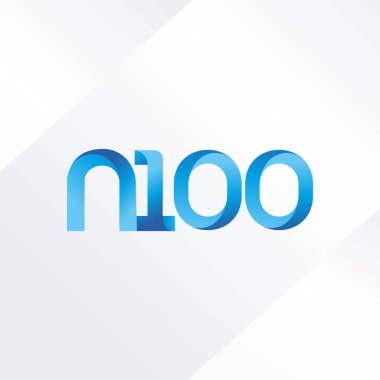 ortak mektup logo n 100 vektör çizim