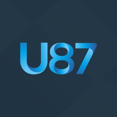 U87 mektup ve dijital numara logo simge