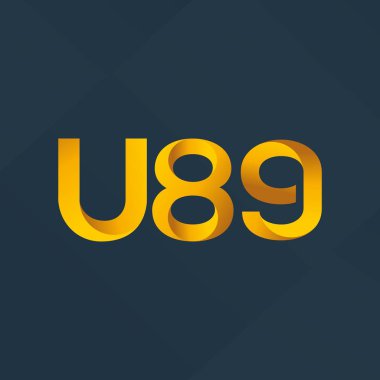 U89 mektup ve dijital numara logo simge