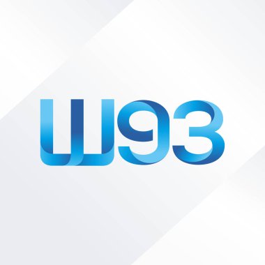 W93 ortak mektup logo, vektör çizim