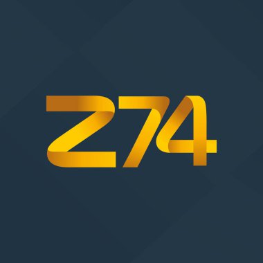 ortak mektup logo Z74 vektör çizim
