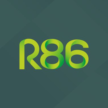 ortak mektup logo R 86 vektör çizim