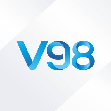 V98 ortak mektup logo, vektör çizim