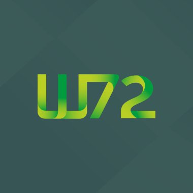 W72 ortak mektup logo, vektör çizim