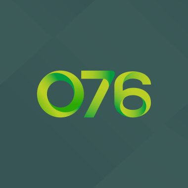 O76 ortak mektup ve sayı logo vektör çizim