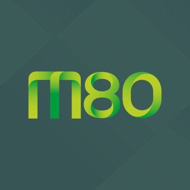 ortak mektup logo m 80 vektör çizim