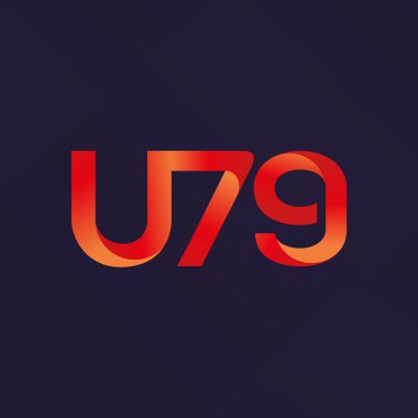 U79 mektup ve dijital numara logo simge
