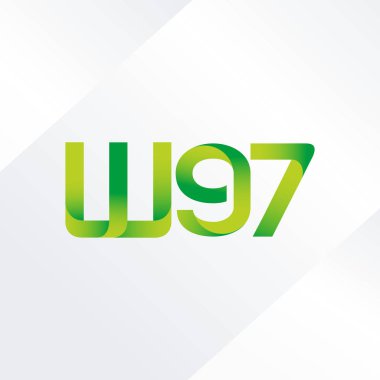 W97 ortak mektup logo, vektör çizim