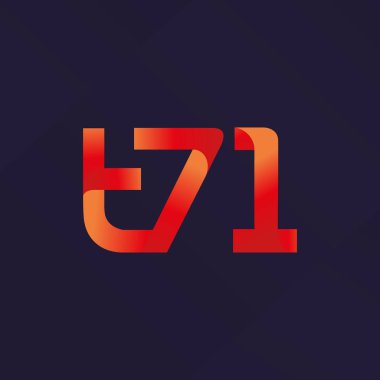 ortak mektup logo t 71 vektör çizim