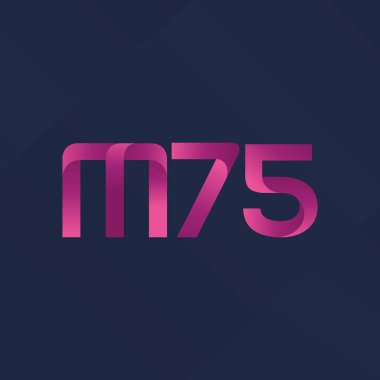 ortak mektup logo m 75 vektör çizim