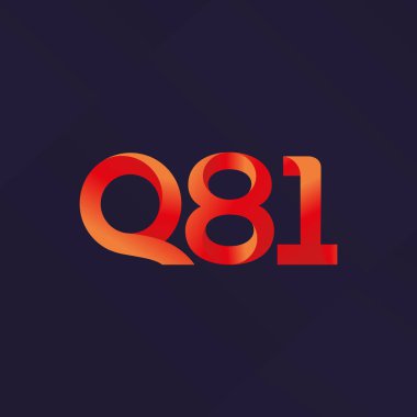Q81 ortak harf ve sayılar logo vektör çizim 