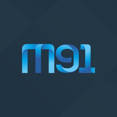 ortak mektup logo m 91 vektör çizim