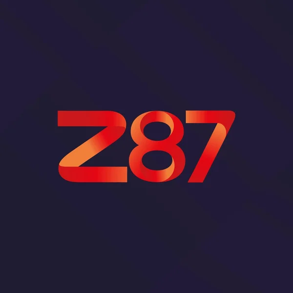 Společný Dopis Logo Z87 Vektorové Ilustrace — Stockový vektor