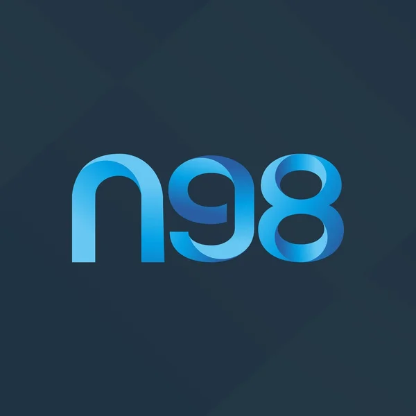 Společný Dopis N98 Číslo Logo Vektorové Ilustrace — Stockový vektor