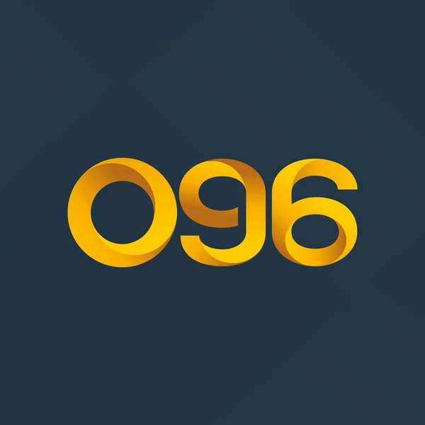 096 Lettera Congiunta Numeri Logo Vettoriale Illustrazione — Vettoriale Stock