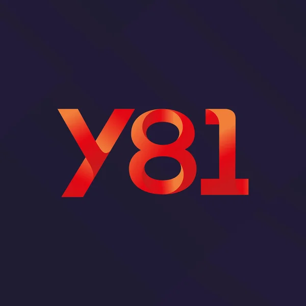 Joint Letter Logo Y81 Vector Illustration — Stock Vector