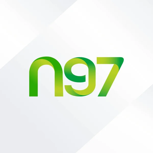 N97 Ilustración Conjunta Vectores Letras Números — Vector de stock