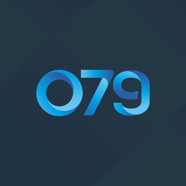 O79 Joint Letter Number Logo Vector Illustration — Stock Vector