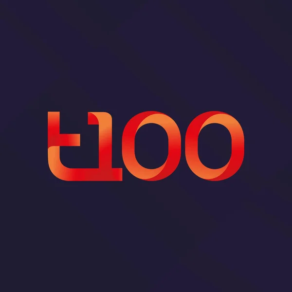 Κοινή Επιστολή Λογότυπο 100 Διανυσματικά Εικονογράφηση — Διανυσματικό Αρχείο