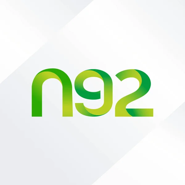 N92 Ilustración Conjunta Vectores Letras Números — Vector de stock