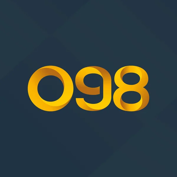 098 Gemeinsame Buchstaben Und Zahlen Logo Vektor Illustration — Stockvektor