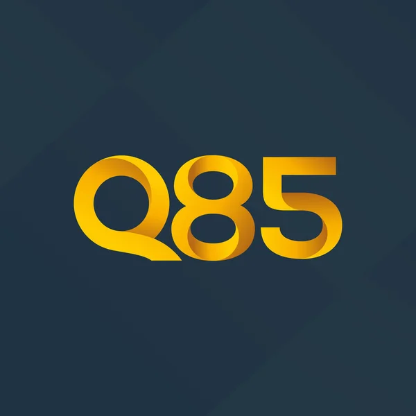 Κοινή Επιστολή Q85 Και Αριθμός Λογότυπο Εικονογράφηση Διάνυσμα — Διανυσματικό Αρχείο