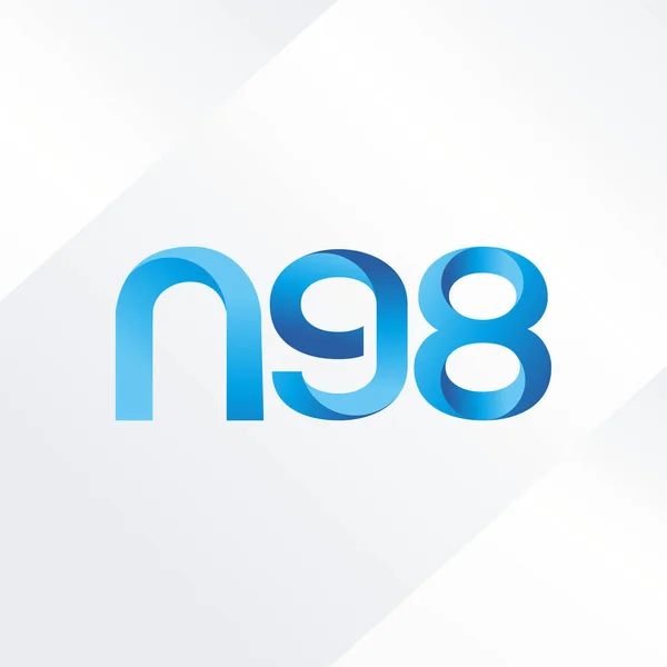 N98 Wspólnych Liter Cyfr Logo Wektor Ilustracja — Wektor stockowy