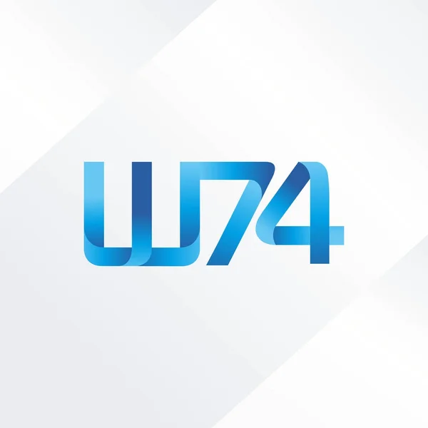 Логотип W74 Векторная Иллюстрация — стоковый вектор