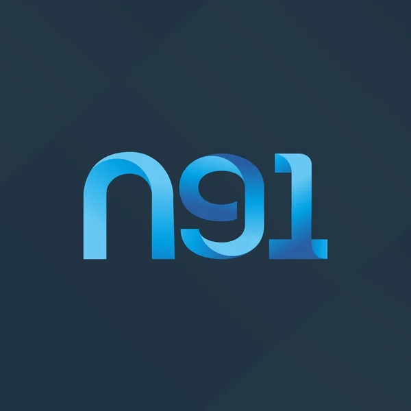 N91 Спільна Літера Логотип Номеру Векторні Ілюстрації — стоковий вектор
