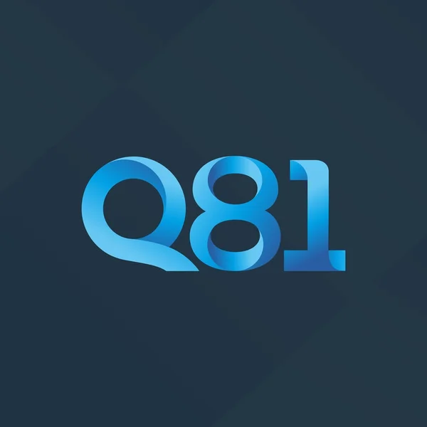Κοινή Επιστολή Q81 Και Αριθμός Λογότυπο Εικονογράφηση Διάνυσμα — Διανυσματικό Αρχείο