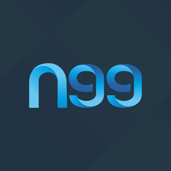 N99 Fælles Bogstav Tal Logo Vektor Illustration – Stock-vektor