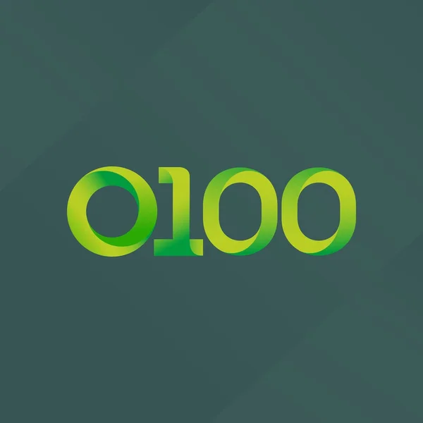 100 Letras Conjuntas Números Logotipo Ilustración Vectorial — Vector de stock