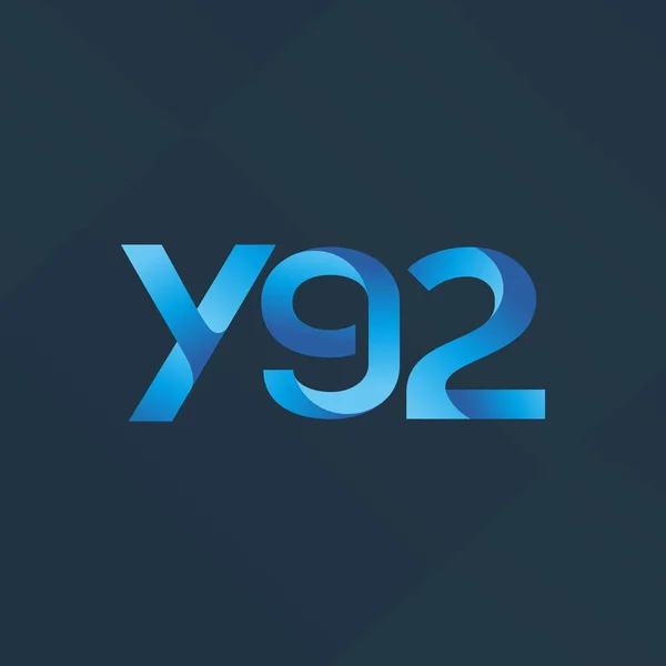 Lettera Congiunta Logo Y92 Vettoriale Illustrazione — Vettoriale Stock