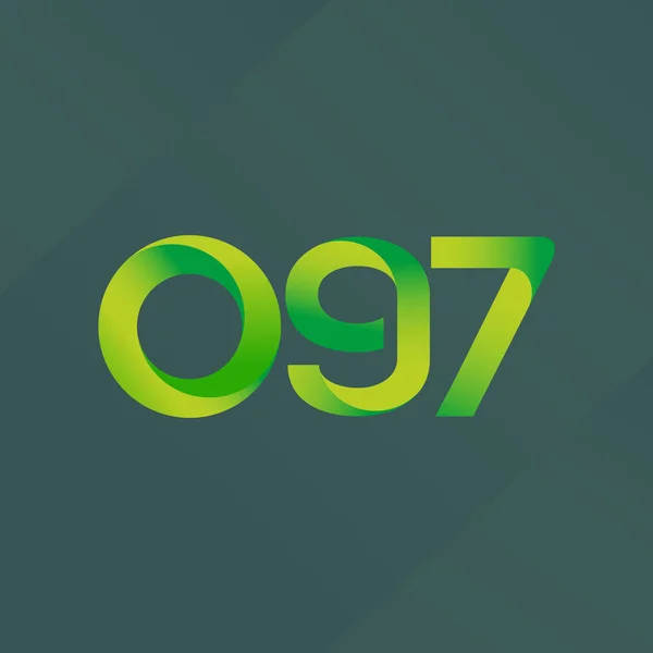 O97 Wspólnych Liter Cyfr Logo Wektor Ilustracja — Wektor stockowy