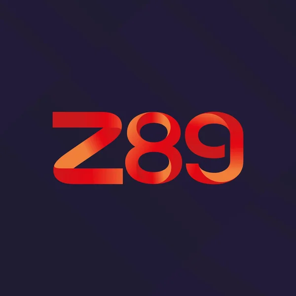 Logotipo Letra Conjunta Z89 Vector Ilustración — Vector de stock