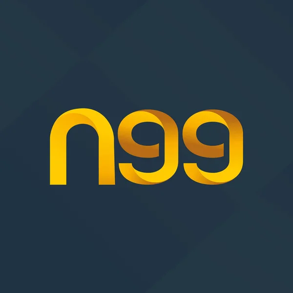 N99 Ilustración Conjunta Vectores Letras Números — Vector de stock