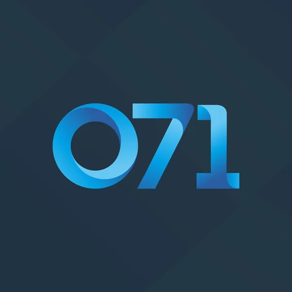 071 Κοινή Επιστολή Και Αριθμούς Λογότυπο Διανυσματικά Εικονογράφηση — Διανυσματικό Αρχείο