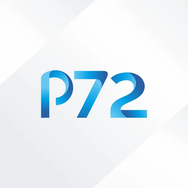 P72 Gemensamt Brev Och Tal Logotypen Vektor Illustration — Stock vektor