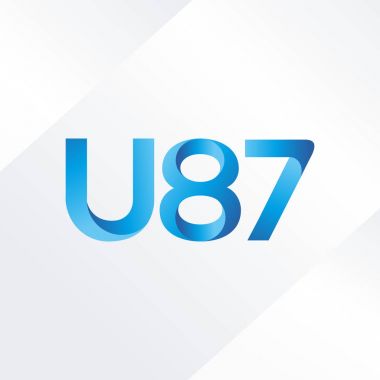 U87 mektup ve dijital numara logo simge