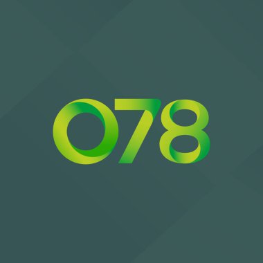 O78 ortak mektup ve sayı logo vektör çizim