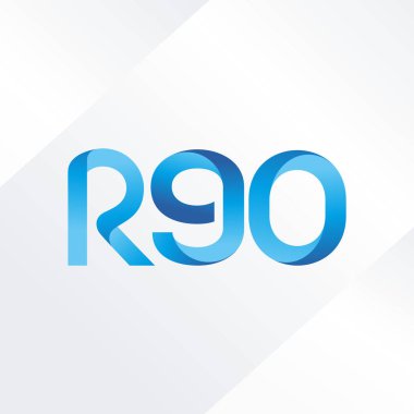 ortak mektup logo R 90 vektör çizim