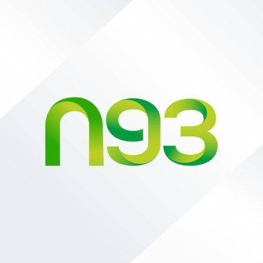 N93 ortak mektup ve sayı logo vektör çizim