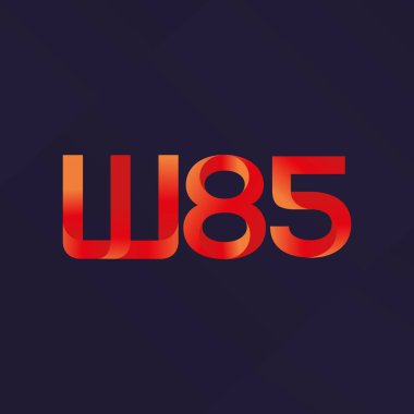 W85 ortak mektup logo, vektör çizim