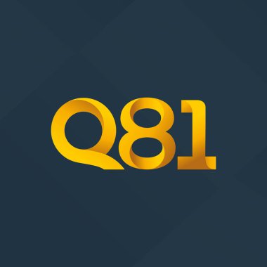 Q81 ortak harf ve sayılar logo vektör çizim