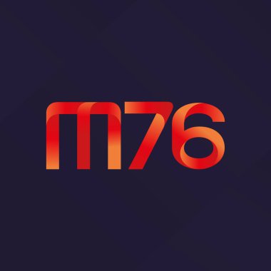 ortak mektup logo m 76 vektör çizim