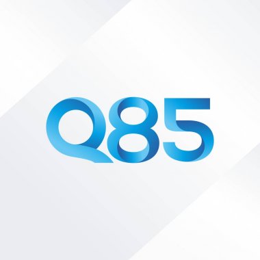 Q85 ortak harf ve sayılar logo vektör çizim 