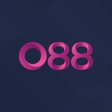 O88 ortak mektup ve sayı logo vektör çizim