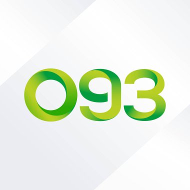 O93 ortak mektup ve sayı logo vektör çizim