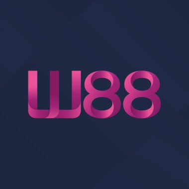 W88 ortak mektup logo, vektör çizim