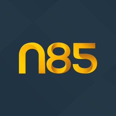  N85 ortak mektup ve sayı logo vektör çizim